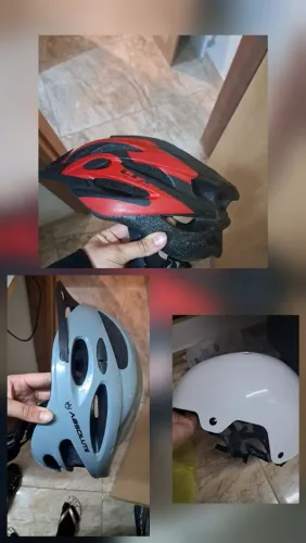 Estou vendendo este três capacetes em ótimo estado