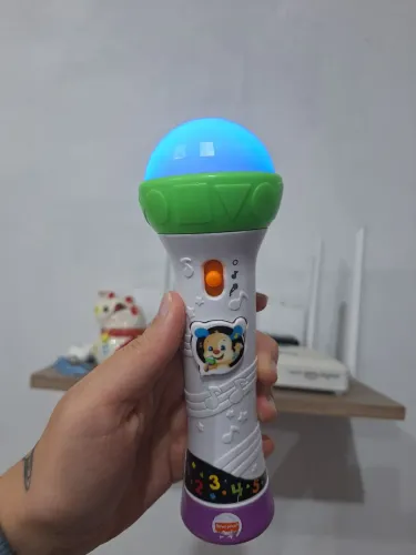 Microfone musical Fisher price brinquedo didático para bebê