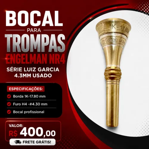 Bocal para trompa ENGELMAN série Luiz Garcia