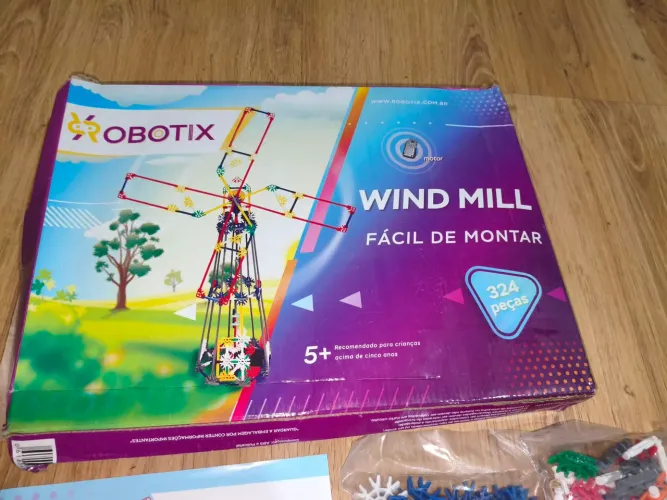 kit de Blocos de Montar Robotix Moinho com 324 Peças