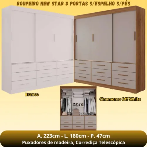 ROUPEIRO NEW STAR 3 PTS S/PE - S/ESP