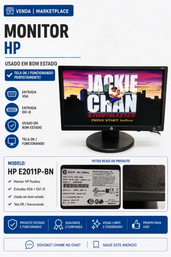 Monitor HP E2011P-BN 20? LCD VGA DVI-D