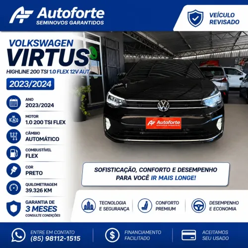 Volkswagen Virtus Highline 200 TSI 1.0 Flex 12V AUT 2024