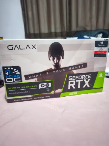 RTX 3050 GALAX White Dual Fan 6GB - Nova, com Caixa