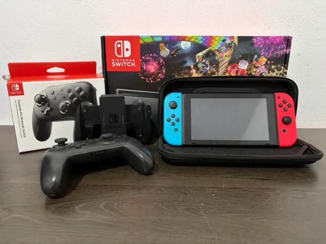Vendo Nintendo Switch 1 versão 2 desbloqueado!
