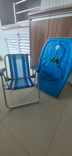 Cadeira de praia de alumínio mor e prancha infantil