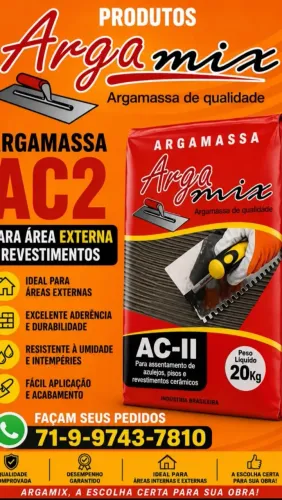 Argamassa Argamix áreas externa ac2