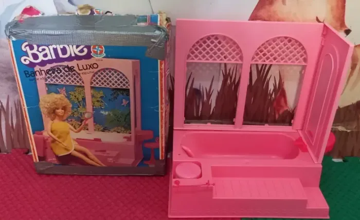 Barbie banheira de luxo rosa antiga Estrela