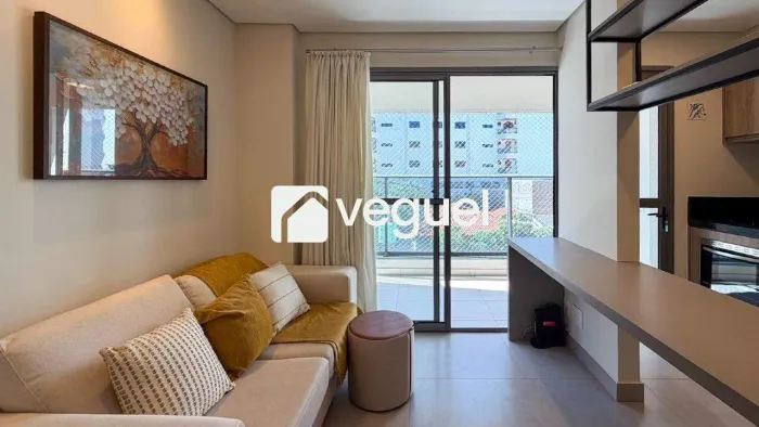 Apartamento de 50m² mobiliado com 1 quarto e 1 banheiro para alugar no Cambuí Campinas