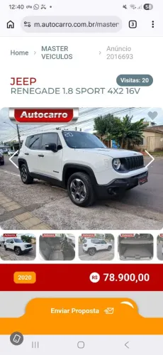 Jeep Renegade 1.8 4X2 Flex 16V Aut. 2020