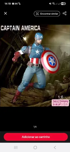 Capitão América 1:6 Action figure Marvel