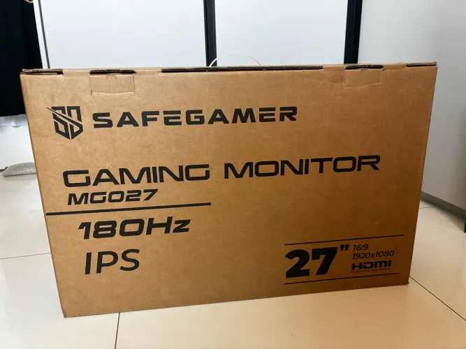 MONITOR SAFE GAMER 27 POL 180HZ NOVO COM GARANTIA DE 1 ANO 