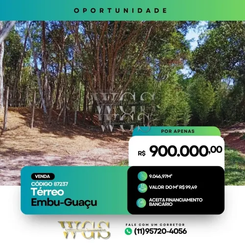 Chácara à Venda Lagoa Grande - São Paulo- Divisa Embu- Guaçu
