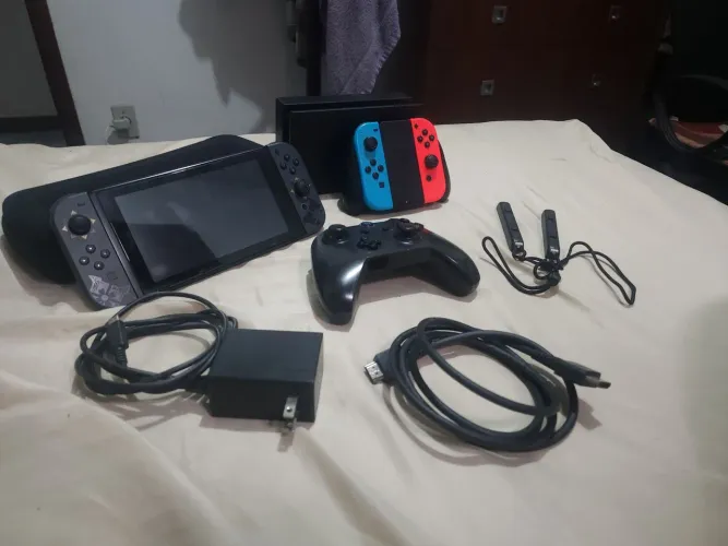 Nintendo switch v1 com acessórios