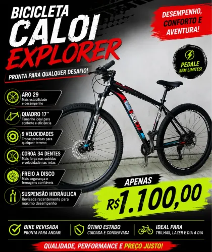 Bicicleta Caloi Explorer em excelente estado