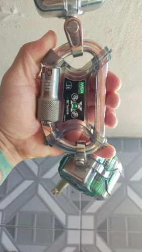 Kit para rapel serviço em altura talabarte retrátil com cinto e mosquetão