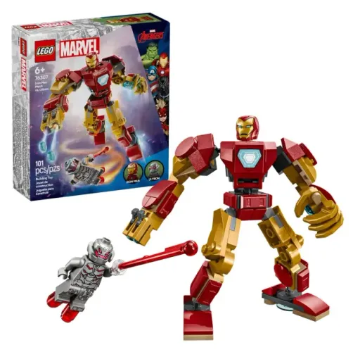 LEGO Marvel Iron Man Mech vs. Ultron 76307 - Avengers - 101 Peças - Novo Lacrado