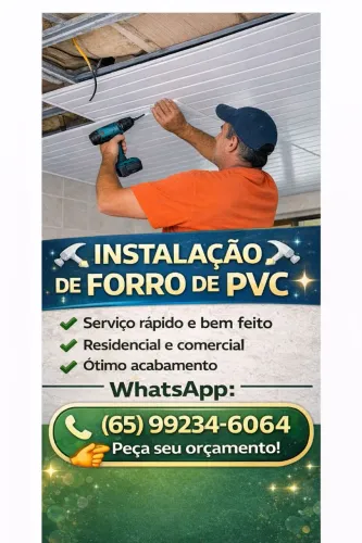 Instalação de ferro de PVC