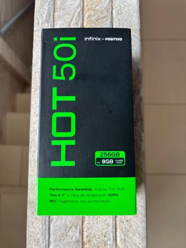 Smartphone Infinix hot 50i 256gb 8gb RAM 4+4 Câm 48mp tela 6.7? NFC 850,00
