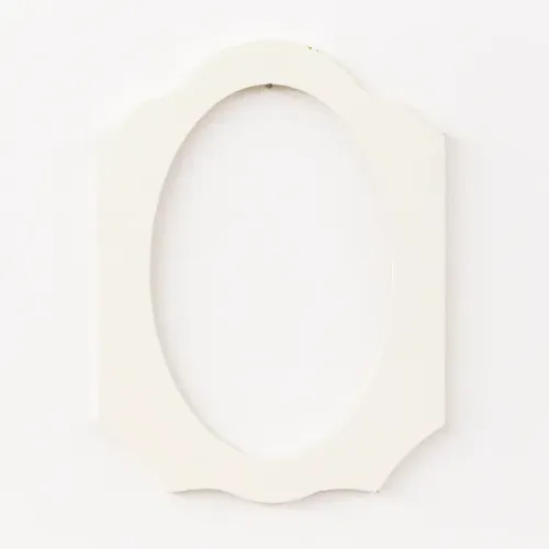 Quadro Moldura Retangular Mdf Branco Decorativa 28x21cm