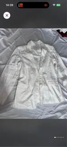 blazer shoulder 100% linho - branco - usado duas vezes
