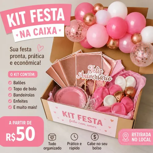 Kit Festa na Caixa Simples - Pronto para Montar ?