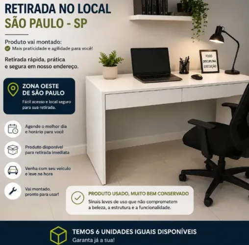 Escrivaninha Home Office Branca