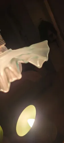 Luminaria antiguinha vidro azul