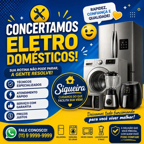 Siqueira eletrodomésticos e máquinas consertos e reparos
