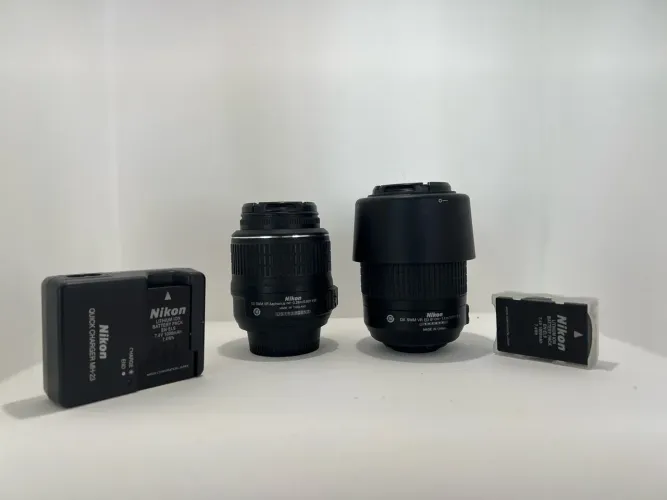 KIT DE LENTES NIKON DX + ACESSÓRIOS ? 18-55mm + 55-200mm VR