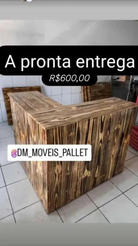 Balcão a pronta entrega pallet rústico 