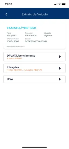 Vendo/troco Ybr 2007 com problema no motor