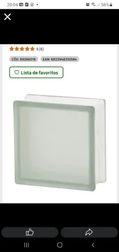Tijolinho de vidro fosco