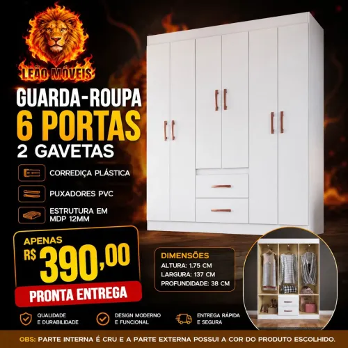 Guarda Roupa 6 Portas