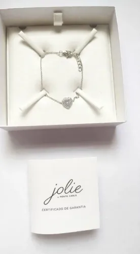 Pulseira Jolie Monte Carlo Prata 925 Coração - Nova - Caixa e Certificado