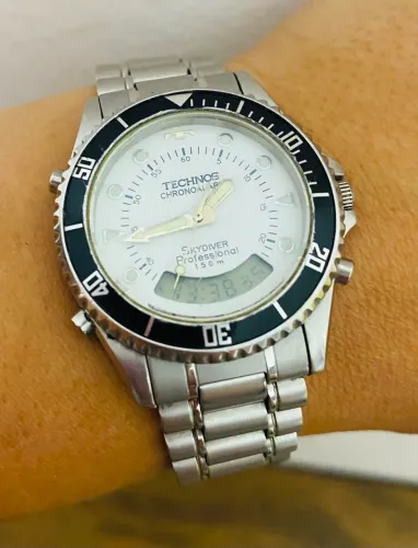 Technos Skydiver Professional 150m Original Impecável