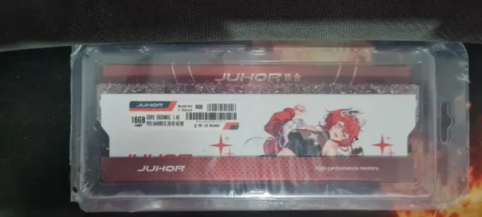 Memória DDR5 32GB (2x16GB) 6800MHz RGB JUHOR Hynix Alta Performance