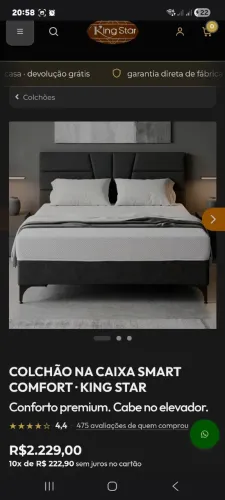 COLCHÃO NA CAIXA SMART COMFORT · KING STAR está á Venda