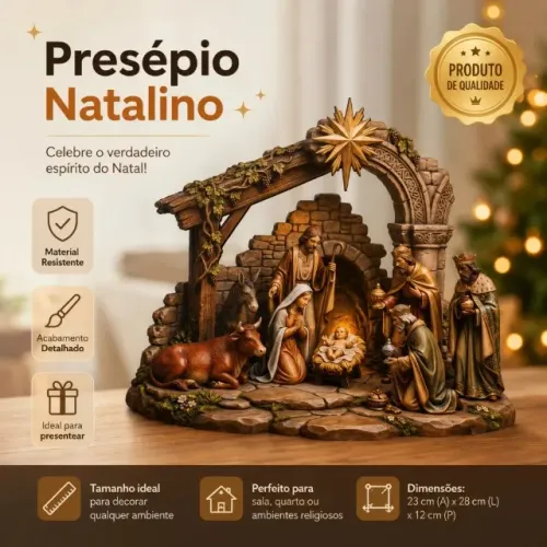 Achadinho Shopee Presépio de Natal Decoração Natalina MDF Oferta Especial