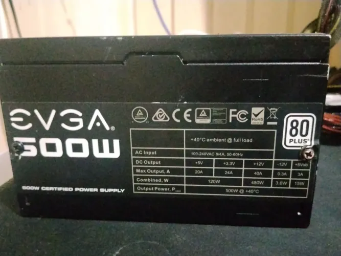 Fonte EVGA 500W ORIGINAL 