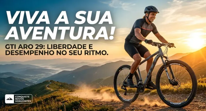 Bike Aro 29 GTI Roma Alumínio Freio A Disco E Suspensão - Linda!