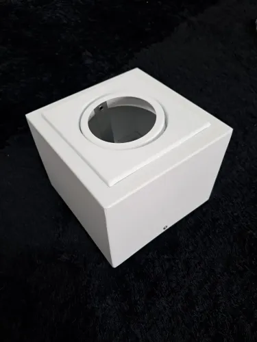 Kit com12 Spot Paflon, quadrado Sobrepor, em Aluminio e pintura eletrostática 14x14x12 cm