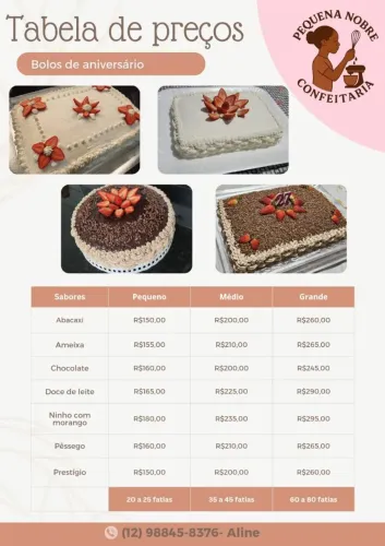 Bolos e doces para aniversário 