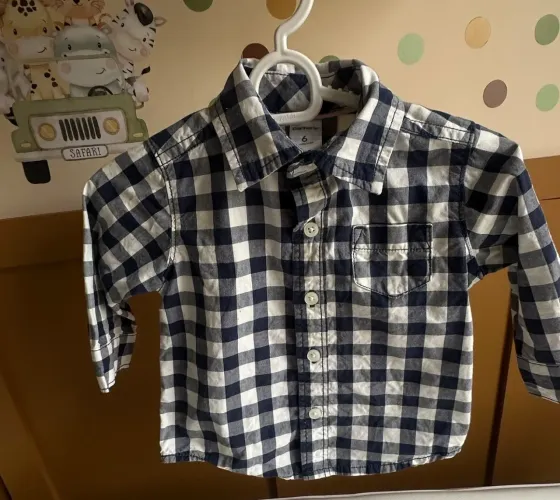 Camisa xadrez carters menino 6 meses 