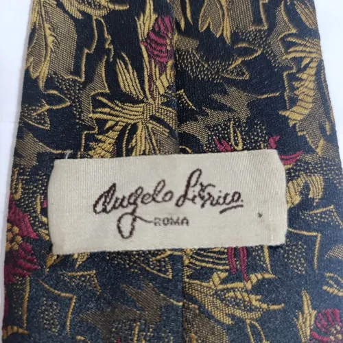 Gravata Angelo Litrico Preta com Flores