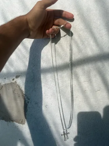 corrente 3mm 70cm de prata italiana 925, preço a negociar
