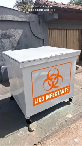 Lixeira para lixo infectantes capacidade 1200lts