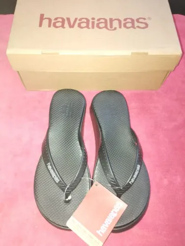 Chinelo havaianas high plataforma preta 35