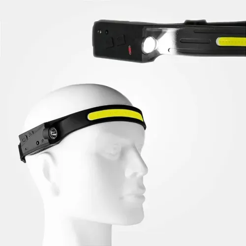Lanterna LED De Cabeça Recarregável USB Resistente Água