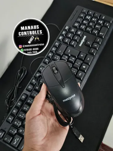 Teclado e mouse com fio promoção 